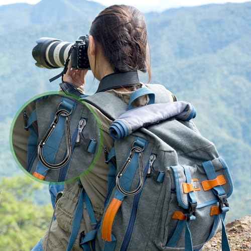 Ouligay 4pcs Large Carabiner Clip 4 inch D Ring Heavy Duty Carabiner Clips, Spring Snap Hook Small Carabiner Clips with Key Rings Aluminum Carabiner Keychain for Outdoor Camping Swing Hiking Dog Leash