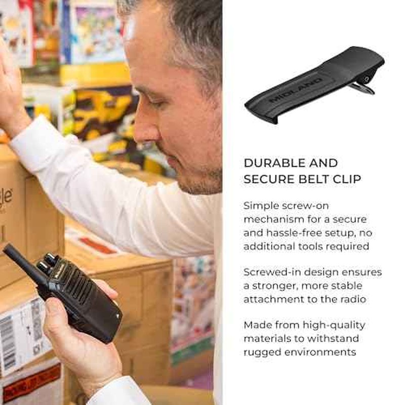 Midland ? BizTalk BR200 Business Radio ? 2W Industrial Grade Two Way Radio ? Compact Size ? High Performance Walkie Talkie ? 250,000 Square Feet of Coverage