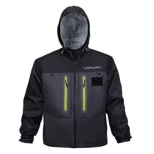Kylebooker Fly Fishing Wading Jacket Outdoor Activities Waterproof Wader Jackets for Men and Women(M,Black)