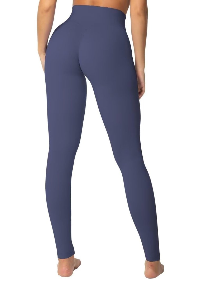 Sunzel Sunzfly Invisible Butt Scrunch Workout Leggings for Women, Butt Lifting High Waisted Gym Yoga Pants with Tummy Control 28" Ash Blue Medium