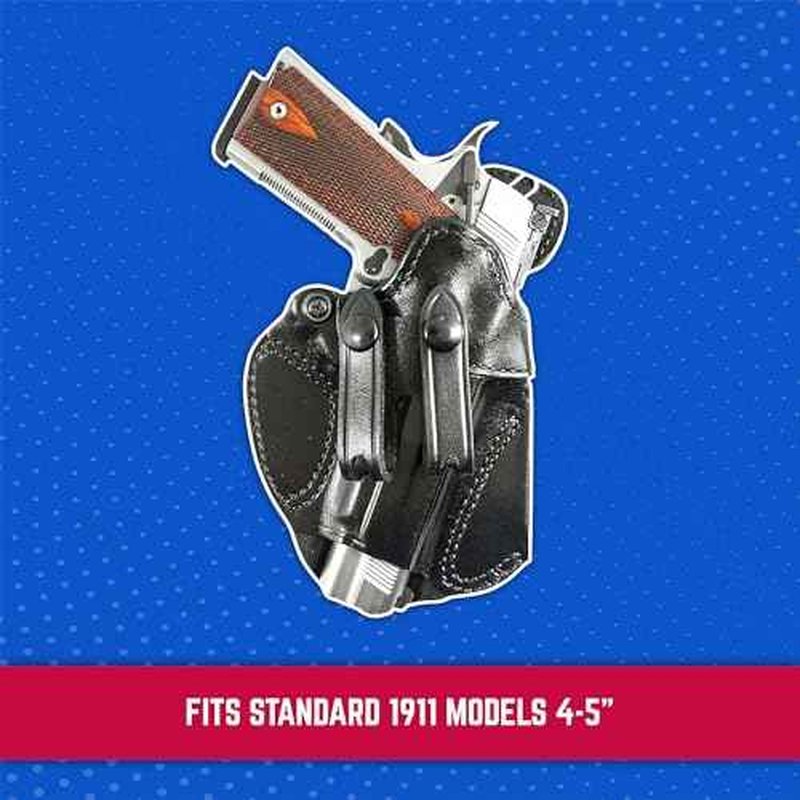 DeSantis Cozy Partner IWB Gun Holster - Compact Holster for Pistols, Concealed Carry, Fits Standard 1911 Models 4-5"" from COLT, S&W, SIG SAUER, Ruger, Kimber, Springfield - Right Hand Draw, Black