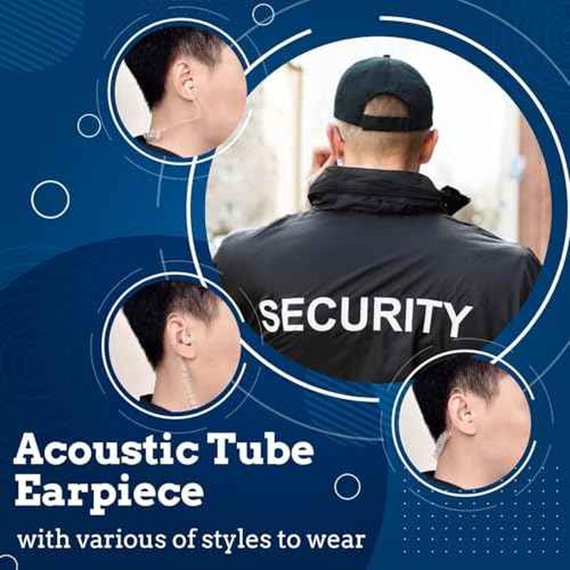 Retevis Walkie Talkie Earpiece with Mic,Surveillance Headset, Coiled Cord, for RT22 RT68 RT21 H-777 H-777H, Compatible with Baofeng BF-888S Pxton Kenwood 2 Way Radios, Walkie Talkie Earpiece(20 Pack)