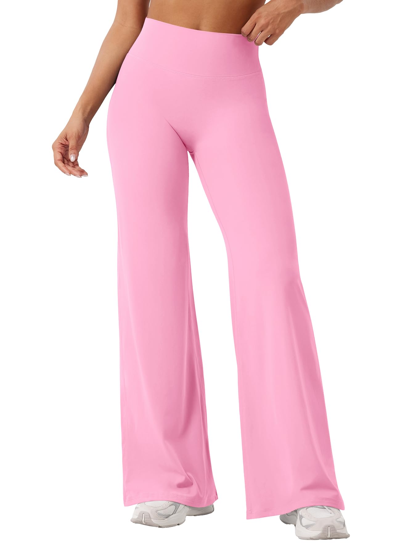 YEOREO Workout Womens Straight Leggings 31.5" Yoga Pants Bubblegum Pink XXS