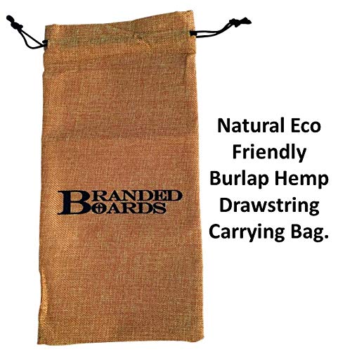 Branded Boards Portable Bushcraft Stainless BBQ Large Cooking Grill Grate & Burlap Hemp Drawstring Bag. Camping, Campfires, Backpacking, Hunting & Fishing. (Large Grill & Bag ONLY)