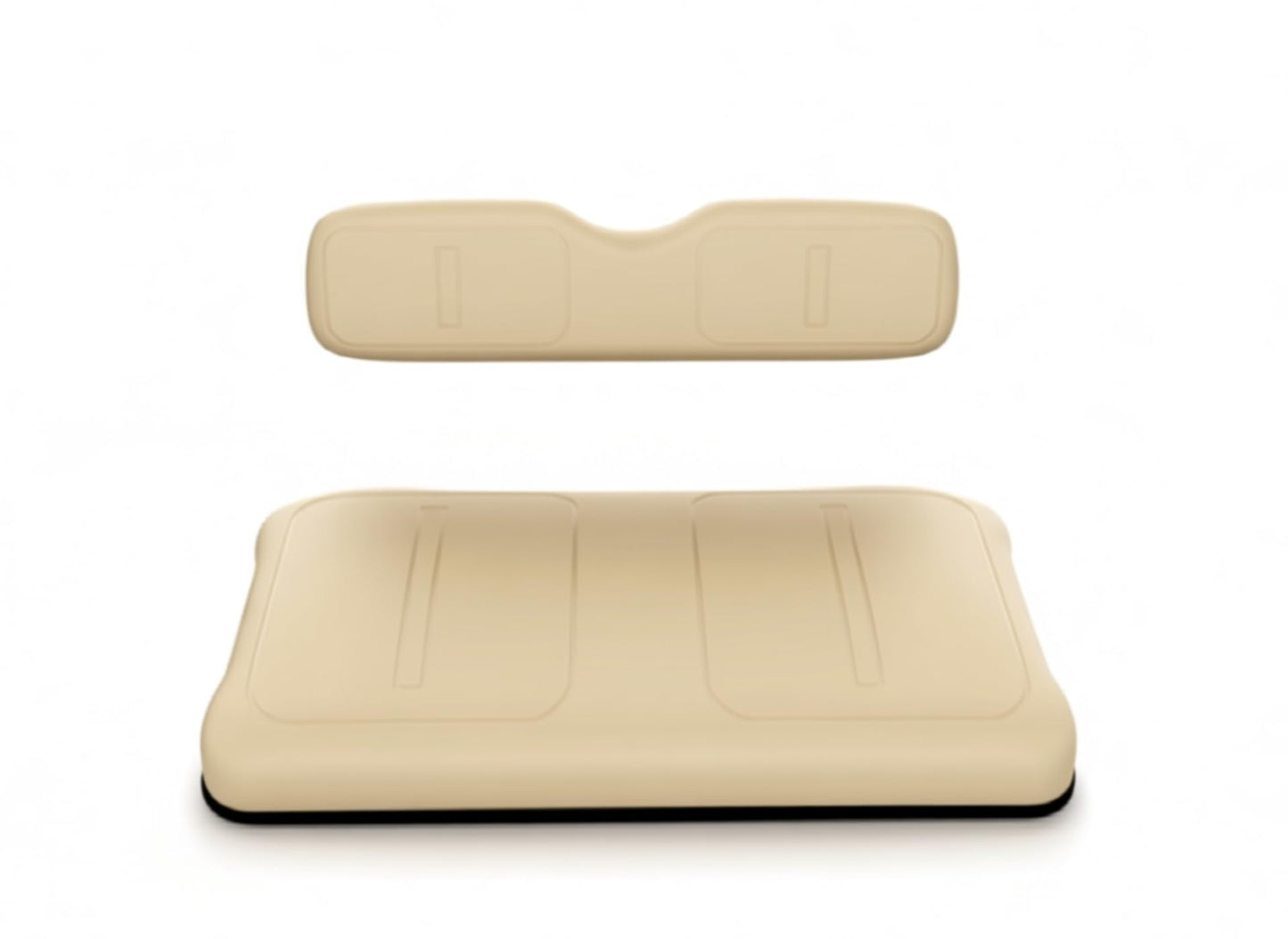 FDEERCOLO for EZGO Medalist TXT1994-2013 Golf Cart Front Seat Covers and Backrest Leather Replacement (Thermoformed/OEM Match) (Khaki)