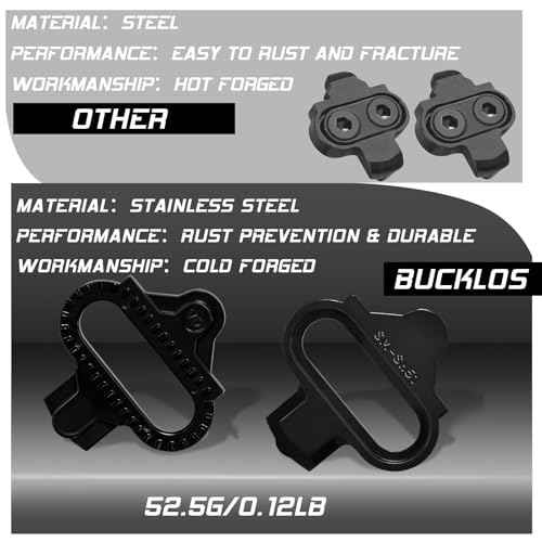 BUCKLOS SPD Pedals PD-M680 Mountain Bike Clip in SPD Flat Combo Dual Sided Pedals - Road Bike MTB Clipless Sealed Bearing Bicycle Clips Pedal Compatible with Shimano SPD Cleats (Black¡¦