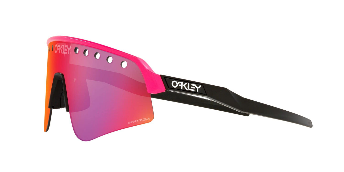 Oakley Men's Oo9465 Sutro Lite Sweep Rectangular Sunglasses, Pink/Prizm Road, 39 mm