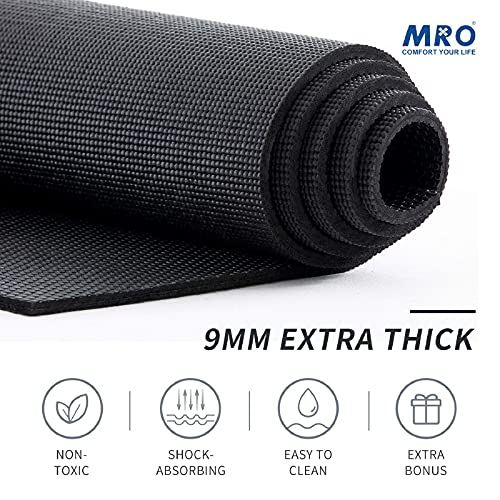 Premium Large Yoga Mat 7'x5'x9mm, Extra Thick Comfortable Barefoot Exercise Mat, Non-Slip, Eco-Friendly Workout Mats and Home Gym Flooring Cardio Mat for Support in Pilates