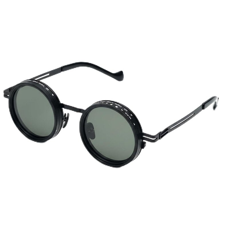 POSIKO Adjustable Tint Sunglasses | Custom Brightness | Steampunk Retro aluminum alloy Round Polarized Glasses with ND Filter Lenses