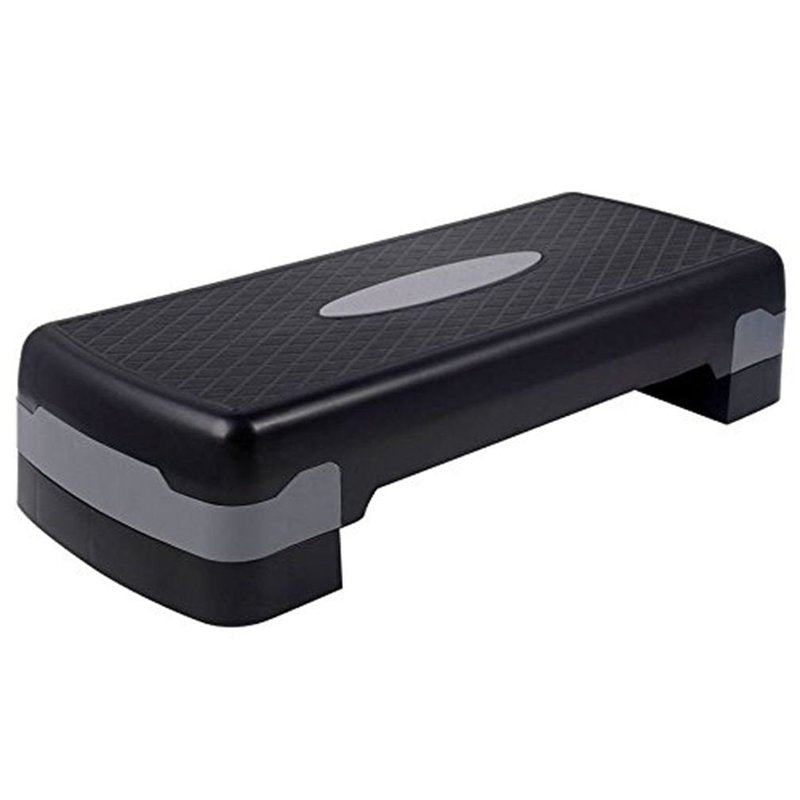 KLB Sport 27" Adjustable Exercise Equipment Step Platform For Sports & Fitness (black & grey)