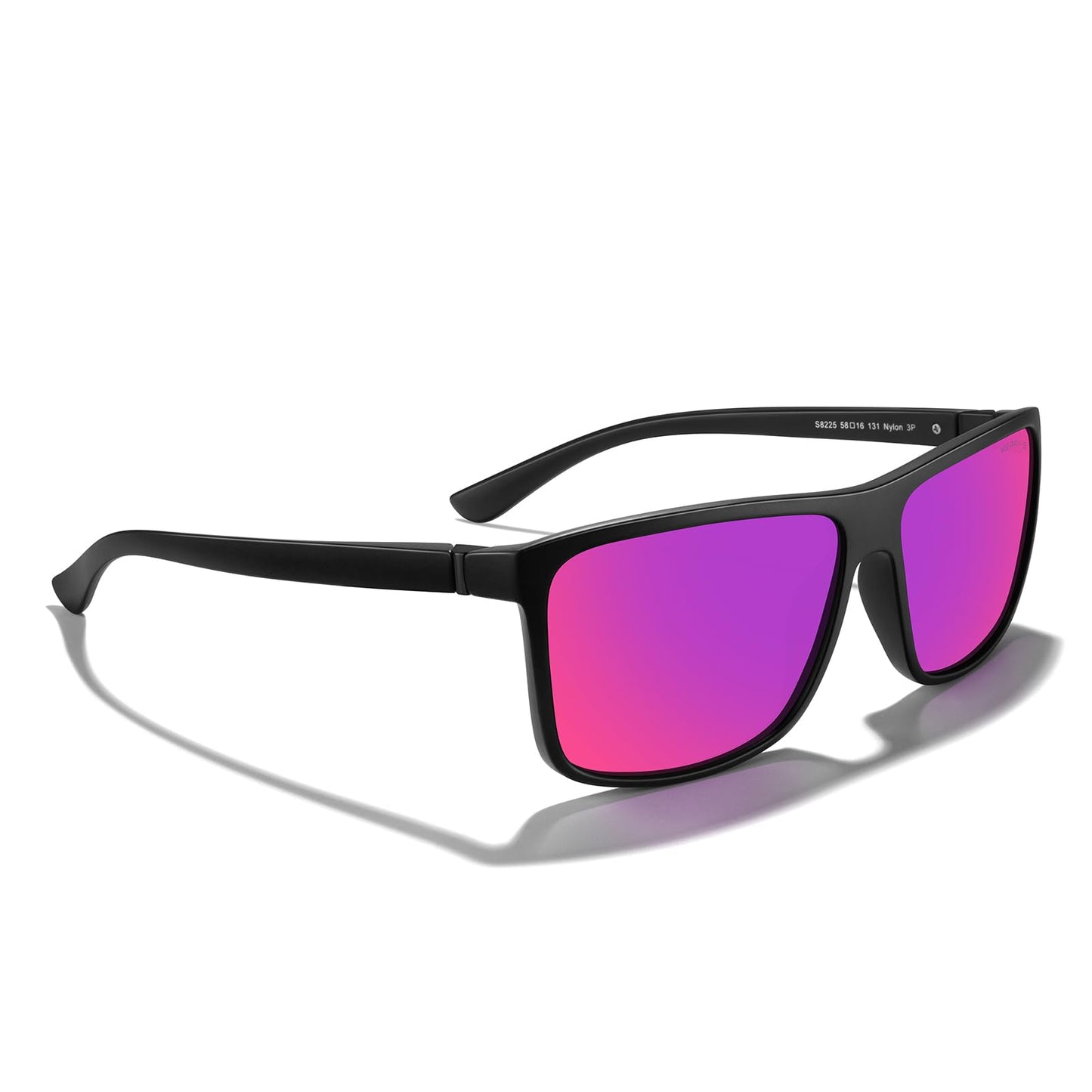 MERRY'S Rectangular Polarized Sports Sunglasses for Men Women Cycling Driving Fishing UV400 Protection S8225