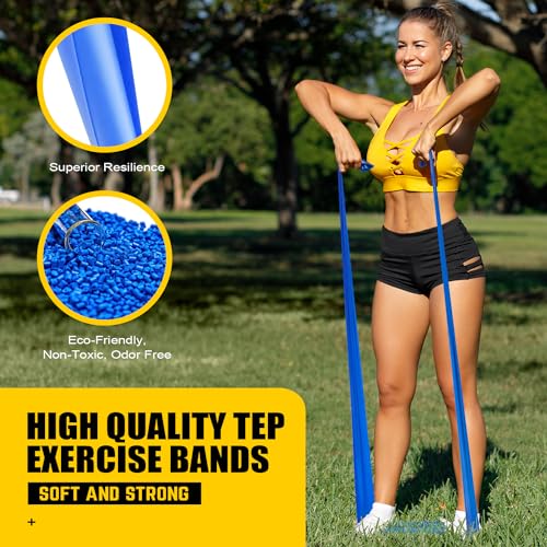 HPYGN Exercise Band, 5.9ft Resistance Bands Fitness for Home Gym, Long Stretch Bands for Workout, Strength Training, Yoga, Pilates, Physical Therapy