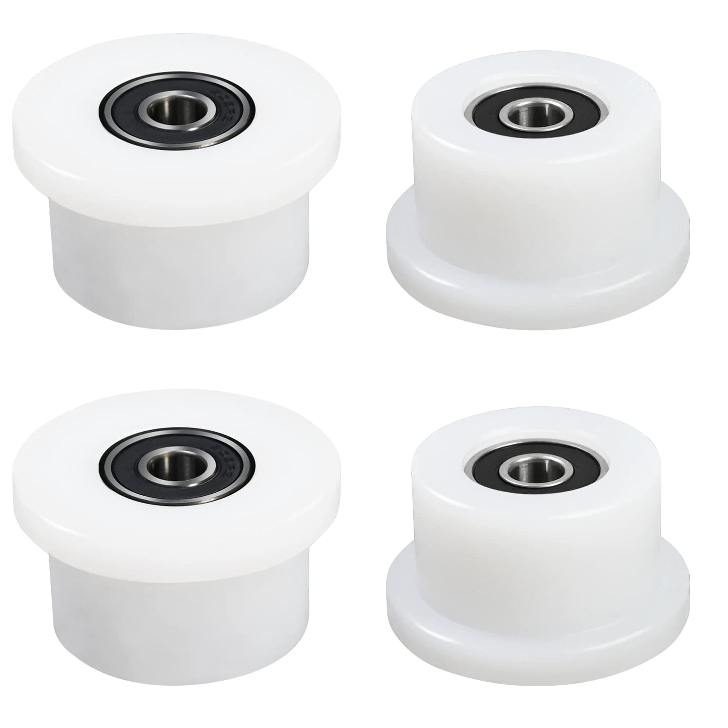 Qty.4 Machined Wheels/Rollers Compatible Total Gym Replacement, Fits Models 1000,1100,1400,1500,1600,1700,1800,1900,Achiever,Force,Gold,Max,Platinum,Platinum Plus,Pro,Supra, Supreme,Ultima,Ultra,XLI