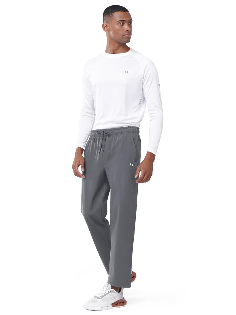 NORTHYARD Men's Fleece Lined Pant Winter Warm Sweatpant Wind Cold Weather Pants Running Athletic Workout Gym Joggers SMOKEGREY L