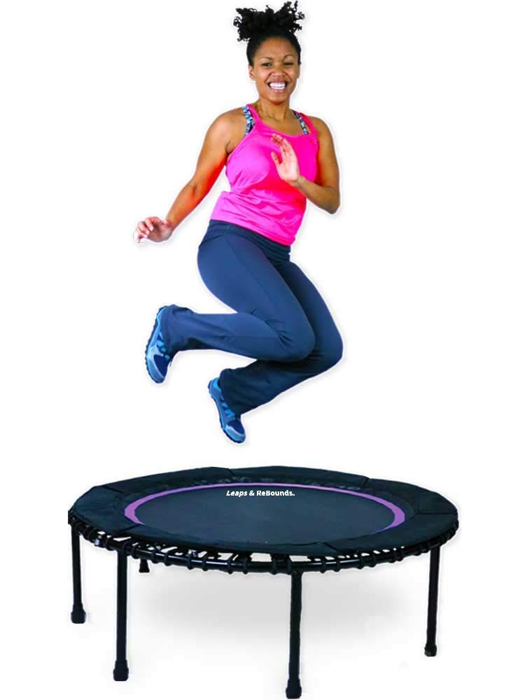 Leaps and ReBounds Trampoline for Adults and Kids - Rebounder with Online Workout Videos - for Outdoor Games, Fitness, and Recreational Activities - Safe, Quiet, Durable Cardio Exercise Equipment