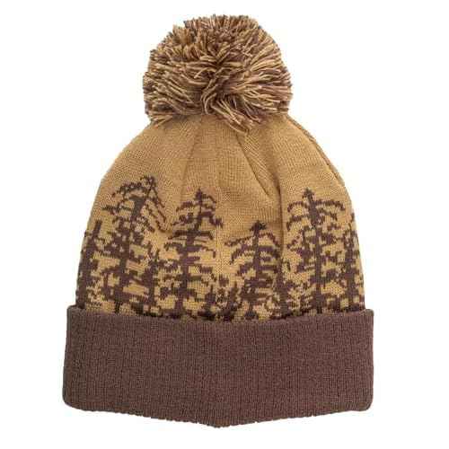 Calhoun Officially Licensed Bob Ross Happy Litte Trees Jacquard Knit Roll Up Beanie