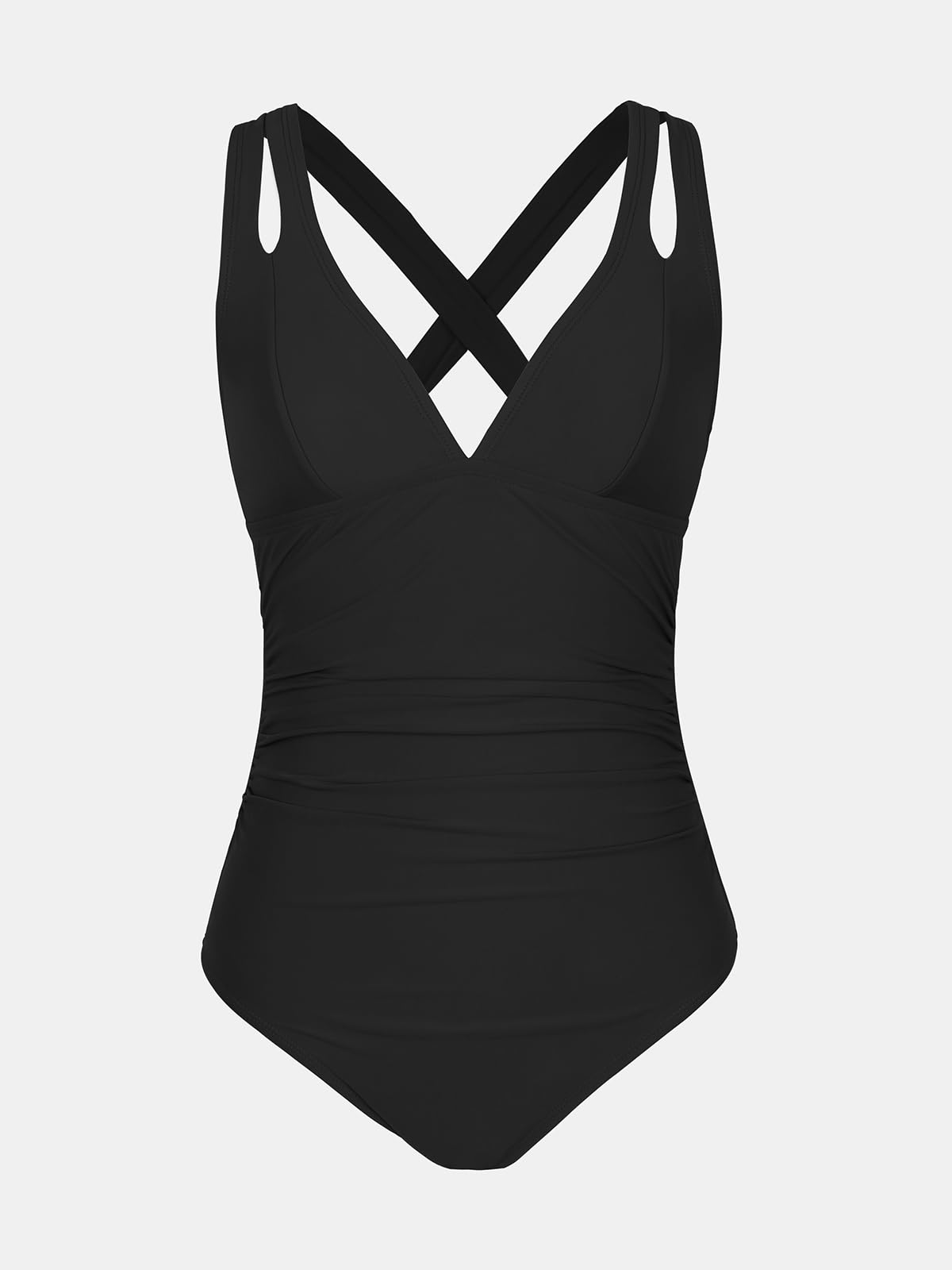 CUPSHE Women's Tummy Control One Piece Swimsuit Crossback Bathing Suit, M