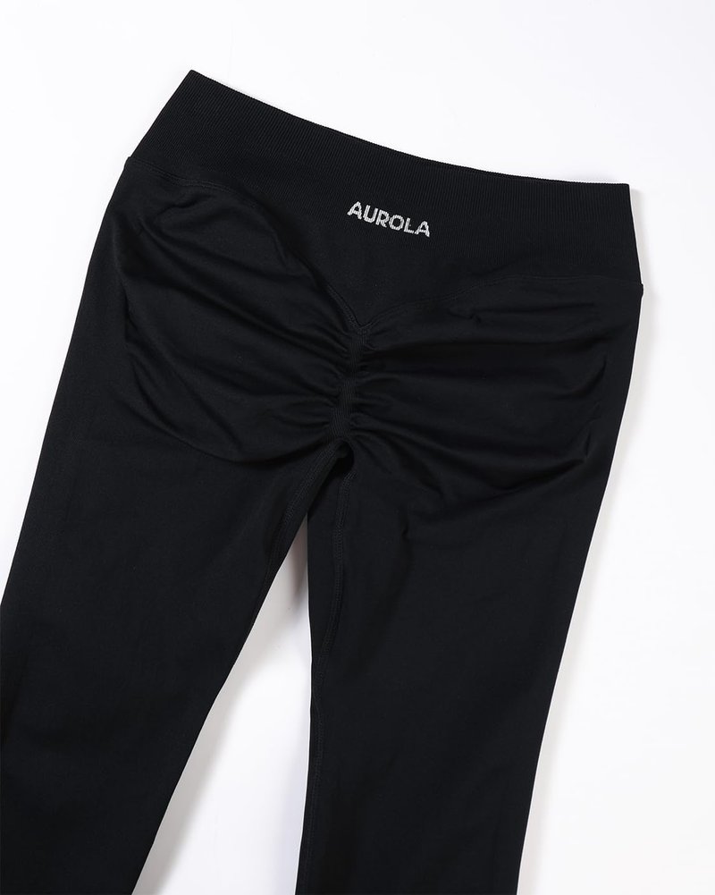 Seamless Compression Workout Leggings for Women - Tummy Control Mid Rise Yoga Pants