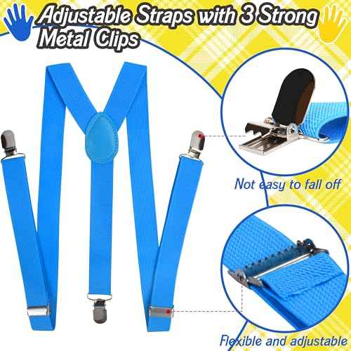 5 Pcs Halloween Yellow Costume Accessories for Adult, Yellow Beanie Hats, Goggles Glasses, Elastic Suspenders, Black Gloves for Halloween Dress Up Men Women Cosplay Party
