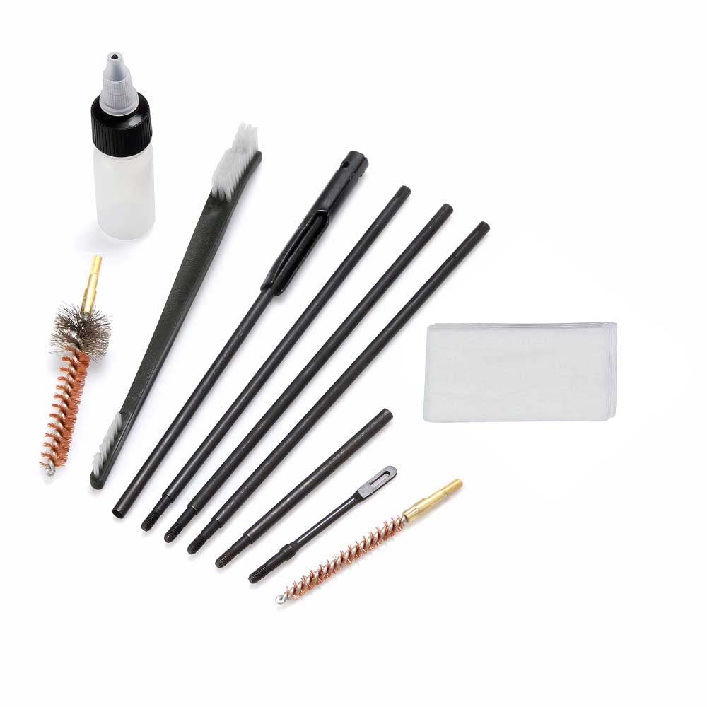 Miaozhun Compact Rifle Gun Cleaning Kit for .22 .223 Cal 5.56mm .22LR - Bore/Chamber Brushes, Gun Snake, Oil Bottle, Cleaning Rod in Portable Pouch