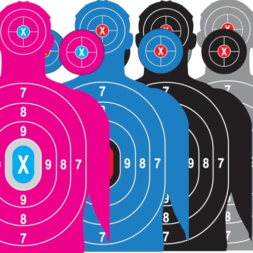 Heavy Duty Shooting Targets Paper - Targets for Shooting Range - Indoors & Outdoor Targets for Shooting Rifle - Gun Range Targets for Pistol Shooting - Handgun Shooting Range Accessories, 20