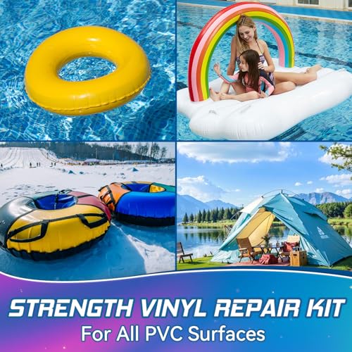 Halldeli Waterproof Inflatable Repair Kit for Air Mattress, Kayak & Pool Float