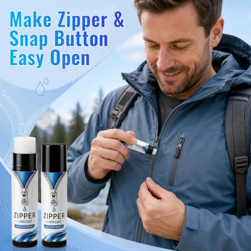 9 Pack Zipper Wax Lubricant Sticks for Metal & Plastic Zippers, Camping & Outdoor Gear