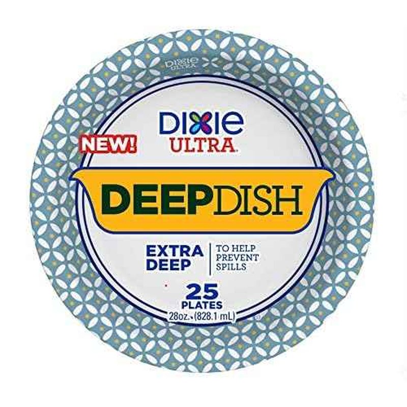 Dixie Ultra Deep Dish Extra Deep Plates, 28 oz., 25 Count