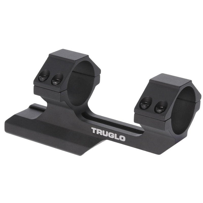 TRUGLO Tactical Hunting Shooting Versatile Durable One-Piece Picatinny Style Scope Mount with Rings - 1 Inch