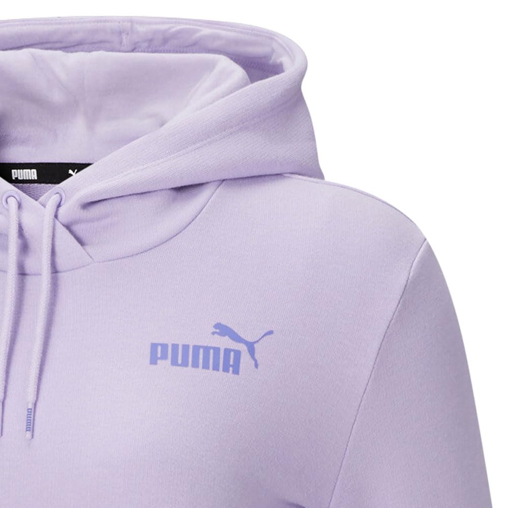 PUMA Womens Essentials Colorblock Hoodie Casual Outerwear Casual Hoodie - Purple - Size M
