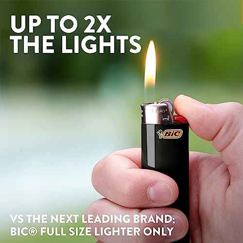 BIC Maxi Pocket Lighters, Safe and Reliable, Long-Lasting Pocket Lighters for Holiday and Everyday Use, All Black, 8-Pack