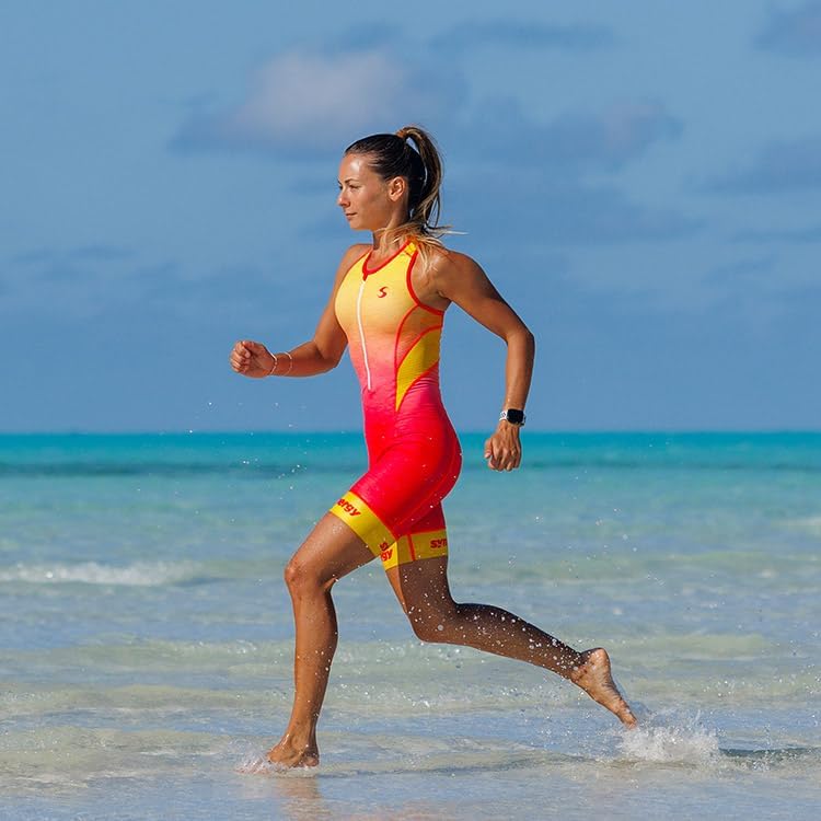 Women's Tri Suit - Elite Sleeveless Racerback Trisuit for Competitive Athletes | Comfortable Fit