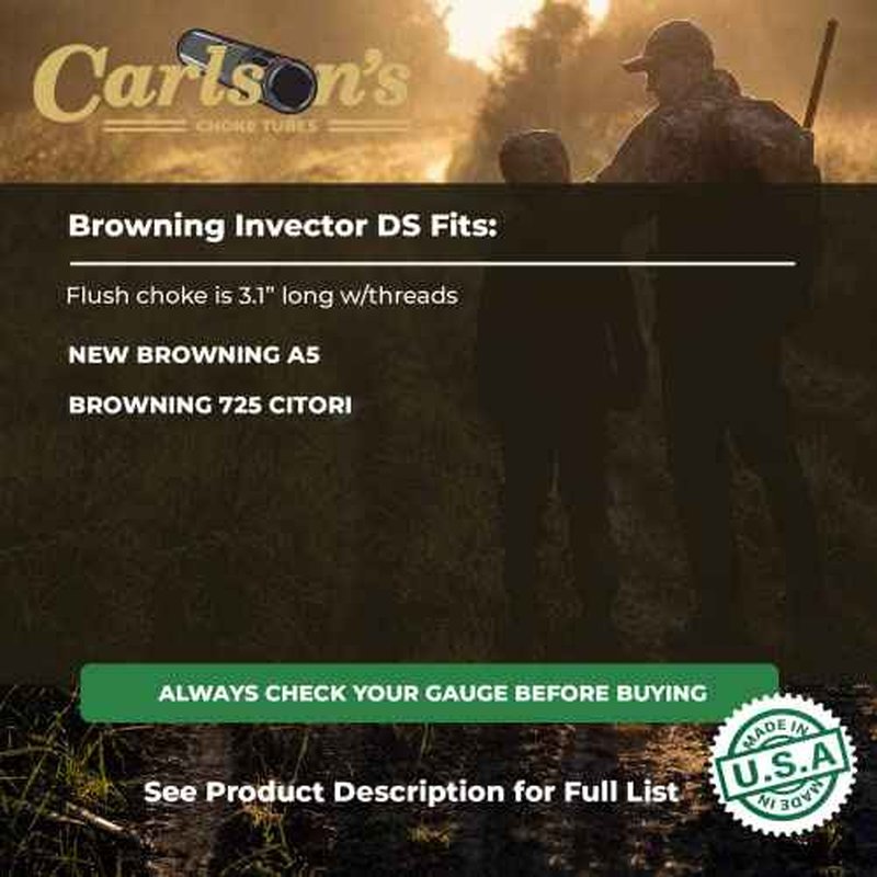 Carlsons Choke Tubes 12 Gauge for Browning Invector DS | Stainless Steel | Ported Sporting Clays Choke Tube | Made in USA