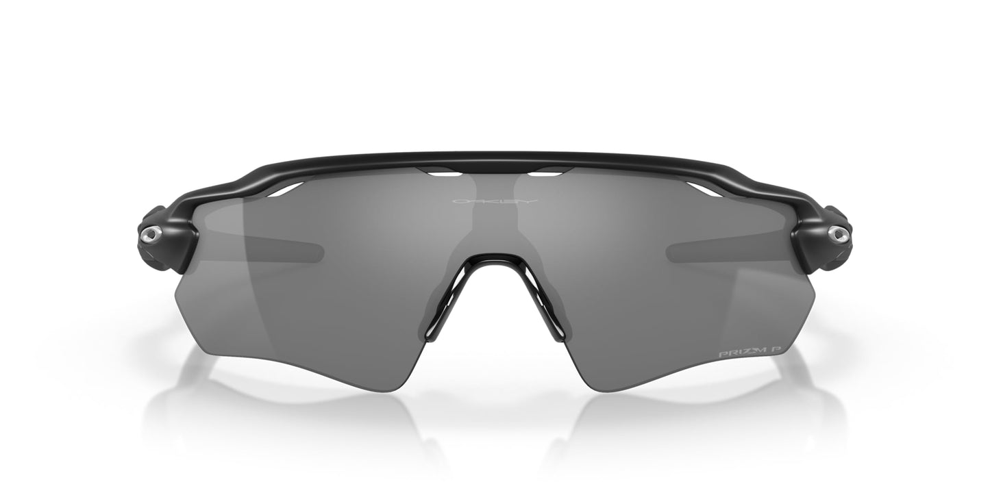 Oakley Men's OO9208 Radar EV Path Rectangular Sunglasses, Matte Black/Prizm Black Polarized, 38 mm