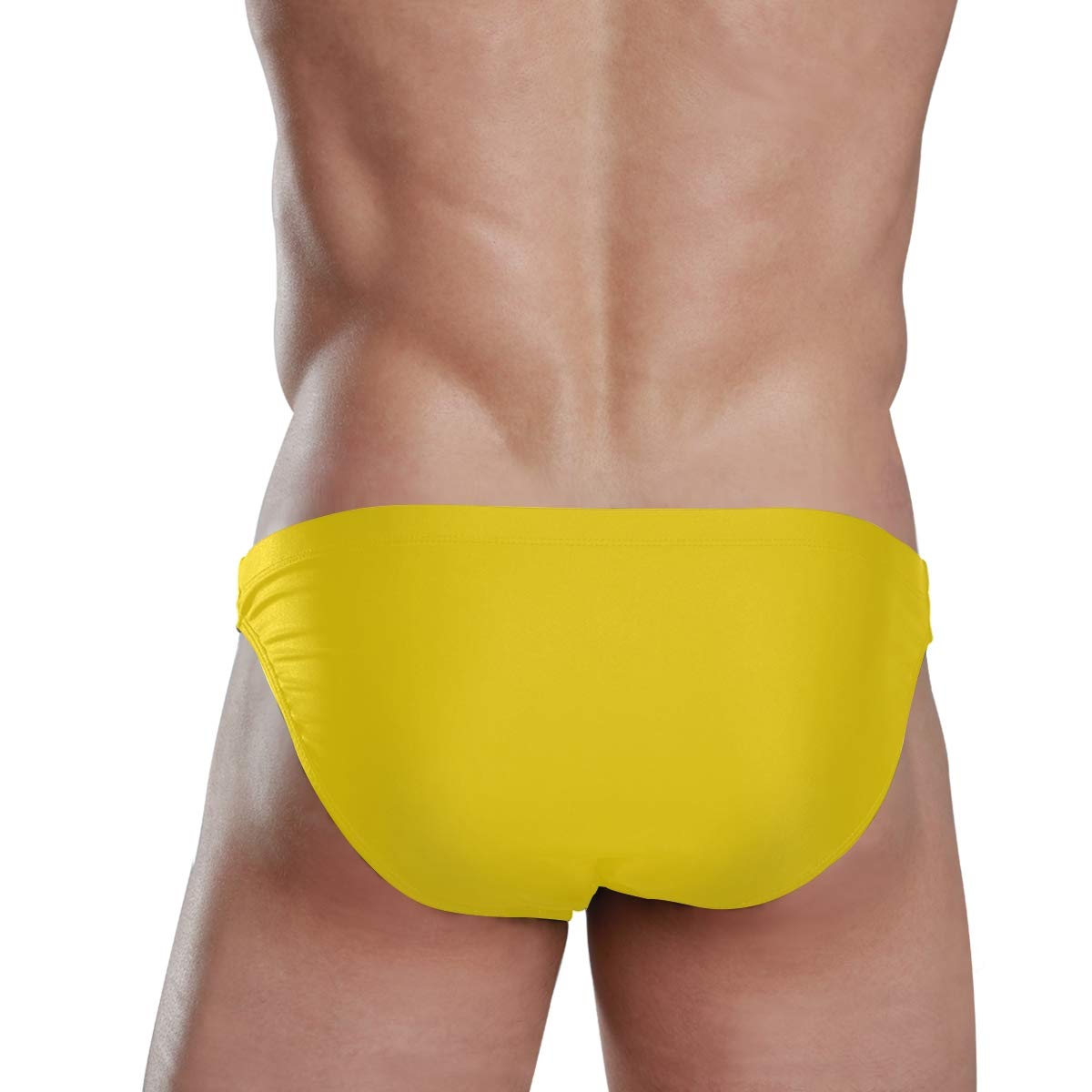 Men Swim Brief Bikini Yellow Funny Cactus Beach Bikini for Men Swim Underwear 2XL