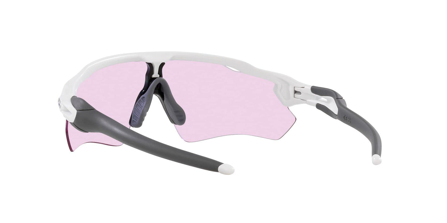 Oakley Men's OO9208 Radar EV Path Rectangular Sunglasses, Matte White/Prizm Lowlight, 38 mm