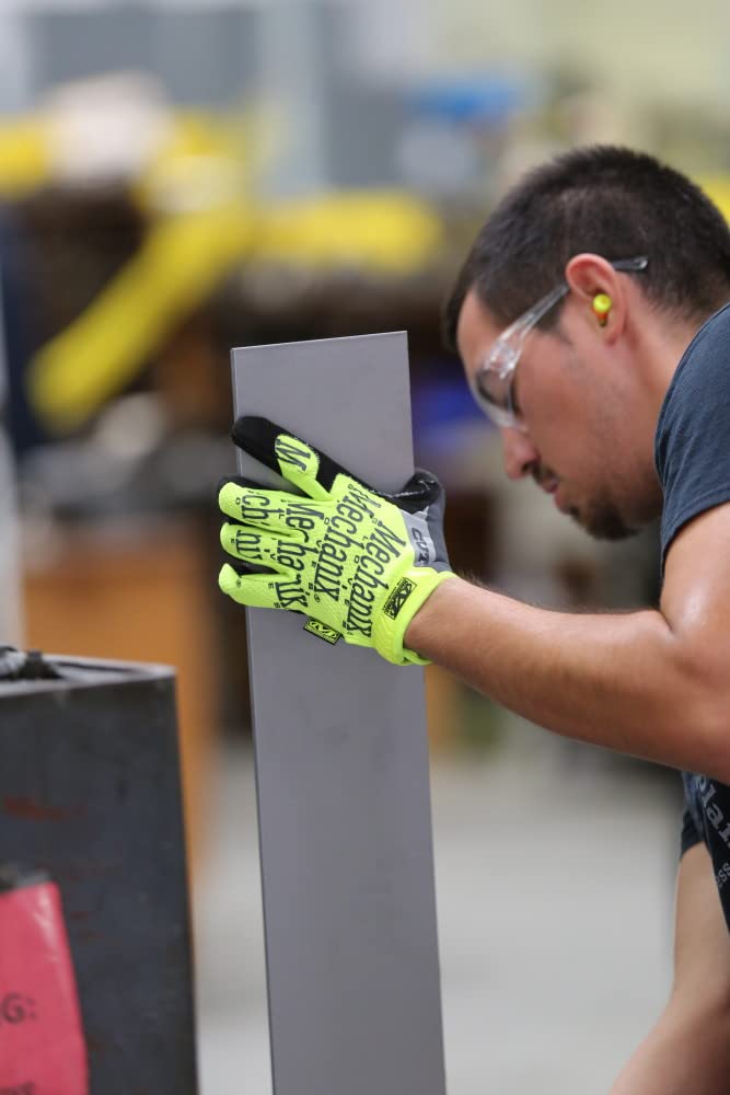 Mechanix Wear Original Hi-Viz D5 Cut Resistant Gloves - For Construction - Breathable Work Gloves - Touchscreen Compatible - Synthetic Leather - Fluorescent Yellow - XX-Large