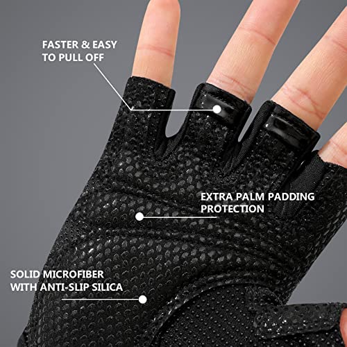 ZEROFIRE Workout Gloves for Women Men - Weight Lifting Gloves with Full Palm Protection & Extra Grip for Women Gym, Weightlifting, Weight Lift, Rowing, Exercise, Sport, Cycling-Sup Star-Medium