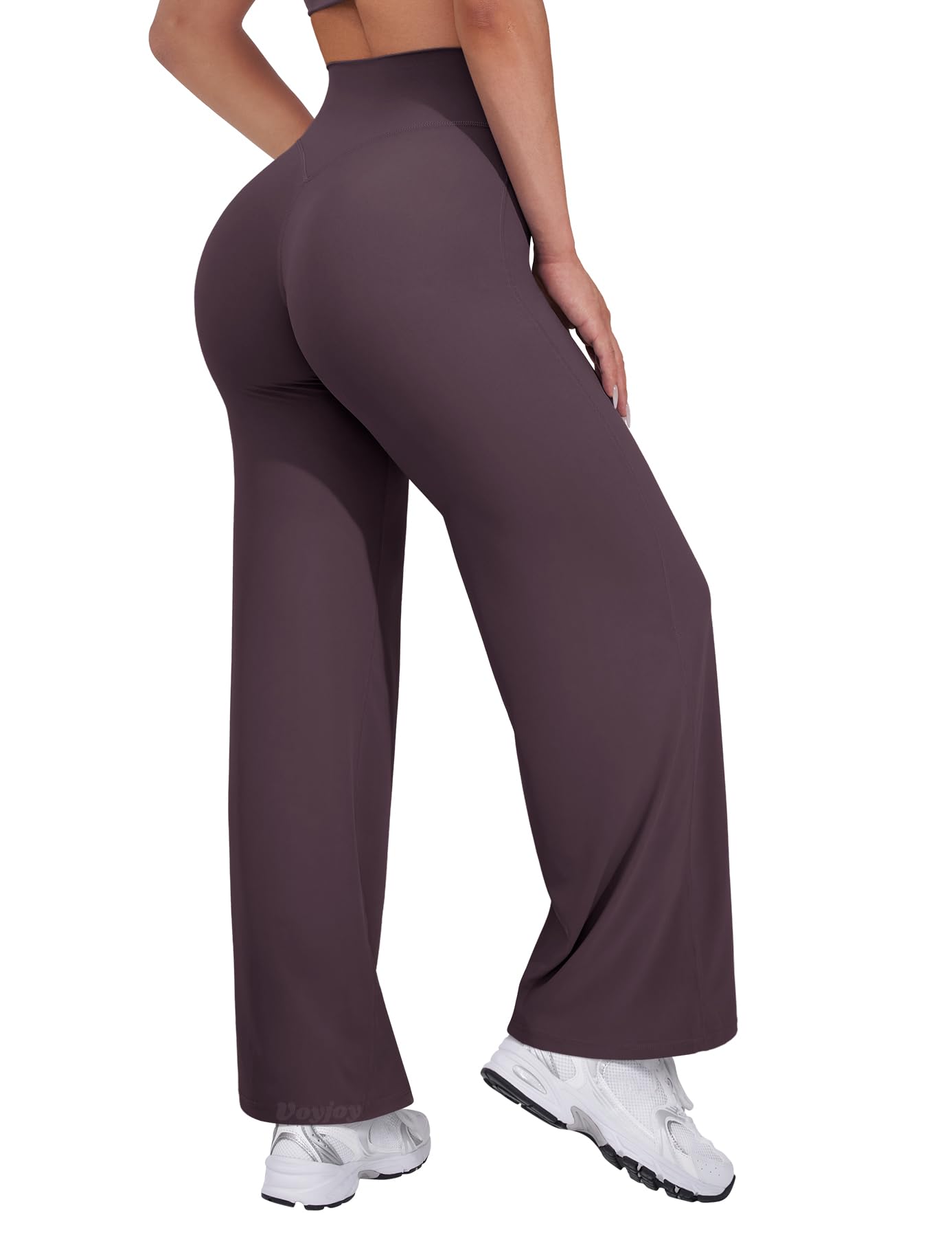 VOYJOY Straight Leggings Bottoms Wide Leg Pants for Women 29"/ 31.5"/33"/35" High Waist Stretch Casual Sweatpants