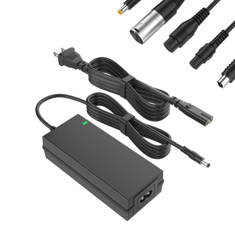 42V 2A Scooter Charger with 6 in 1 Plugs for 36V Pocket Mod, Sports Mod,Razor,Gotrax,Jetson,Voyage,Ninebot,Lithium Battery Device,Electric Scooter Charger