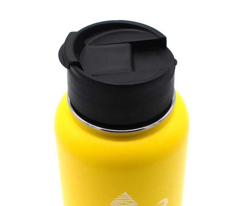 2-pack Flip and Sip Lids for Wide Mouth Water Bottles (including Hydroflask) made from BPA Free Plastics