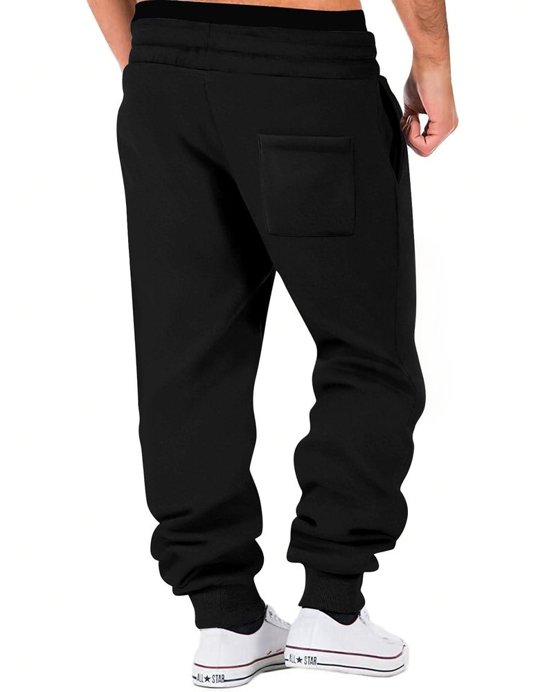 A WATERWANG Men's Fleece Sweatpants Heavyweight Cotton Tapered Joggers Workout Running Sweat Pants with Pockets Black XL