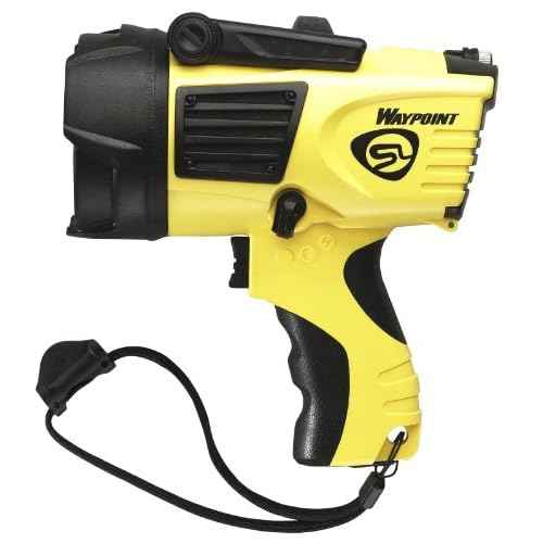 Streamlight 44900 WayPoint 500-Lumen 100,000-Candela Handheld LED Spotlight for Outdoor, Marine, and Emergency Use, Easy-Open Box, Yellow
