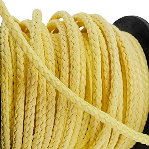 emma kites 100% Kevlar Braided String Utility Cord 200Ft 100Lb Abrasion Flame Resistant, Tactical Survival Fishing Assist Cord Model Rocket Paracord Trip Line Camping Cordage