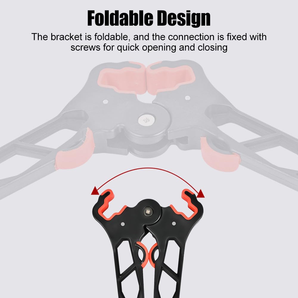 MiOYOOW Compound Bow Stand, Foldable Archery Bow Stand with Jaws Spring Design Archery Accessories for Outdoor Hunting Shooting