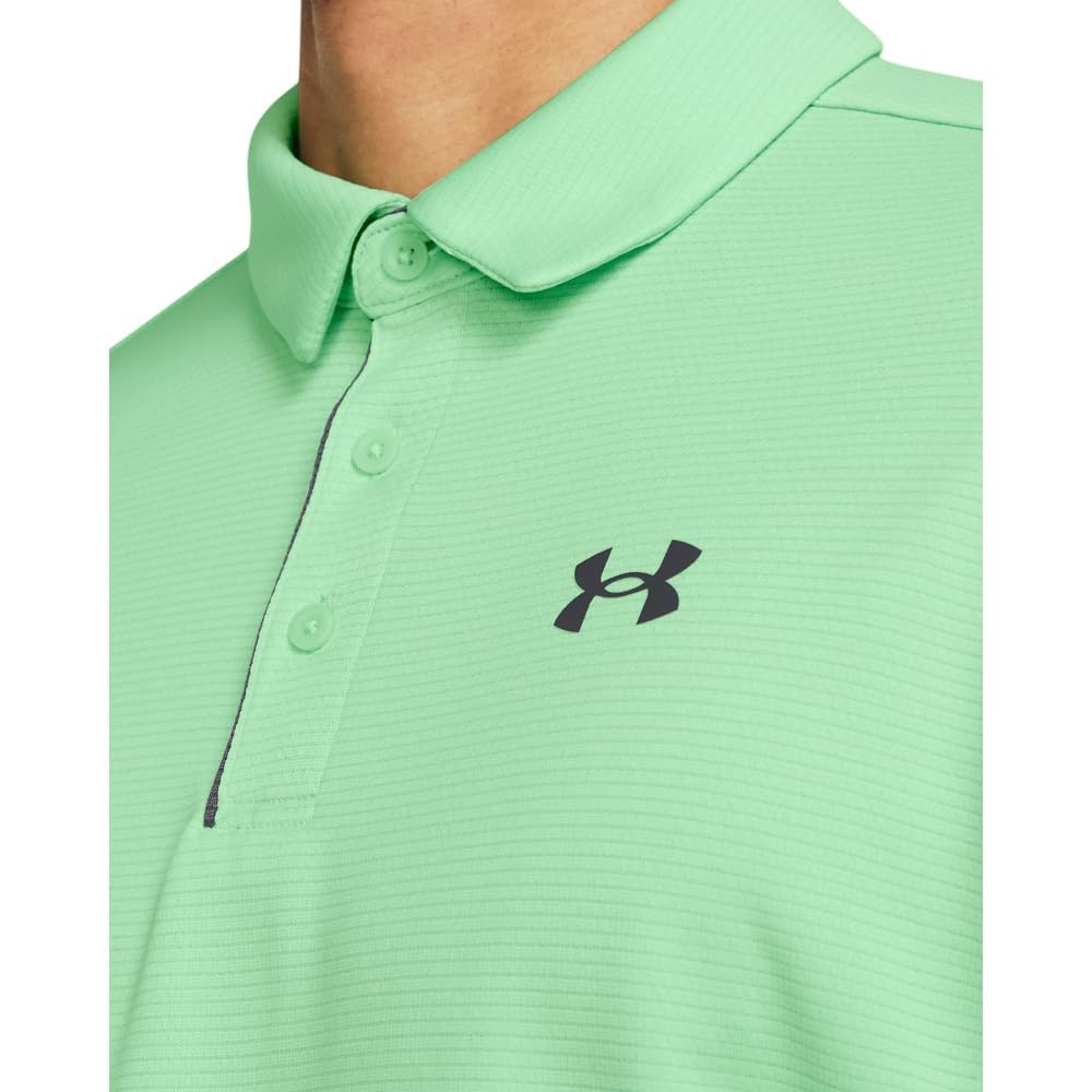 Under Armour Men's Tech Golf Polo, (350) Matrix Green / / Pitch Gray, Small