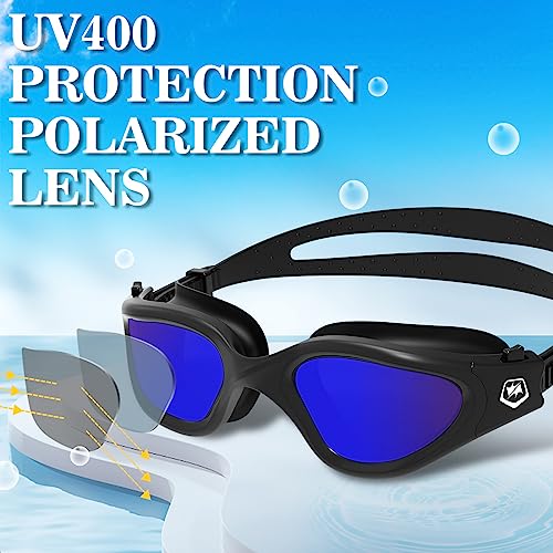 WIN.MAX Polarized Swimming Goggles Swim Pool Goggles Anti Fog Anti UV No Leakage Clear Vision for Men Women Adults Teenagers