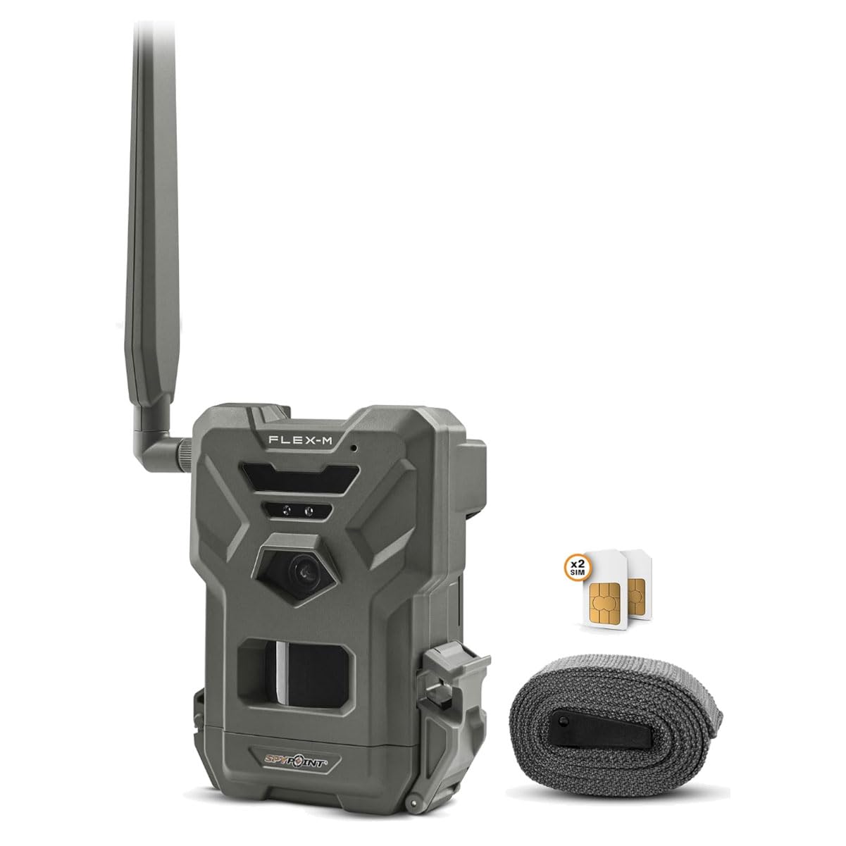 SPYPOINT Flex-M Cellular Trail Camera - Best Hunting Accessories, No WiFi Needed, Night Vision, Motion Activated, Dual-Sim LTE, IP65 Water-Resistant Game Camera, 28MP Photos, 720p Videos + Sound (1)