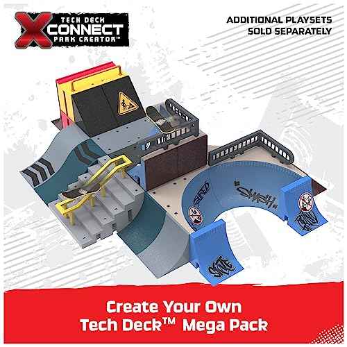 TECH DECK, Speedway Hop, X-Connect Park Creator, Customizable and Buildable Ramp Set with Exclusive Fingerboard, Kids Toy for Ages 6 and up