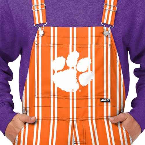 FOCO NCAA mens Ncaa College Team Logo Sideline Spirit Bib Overalls